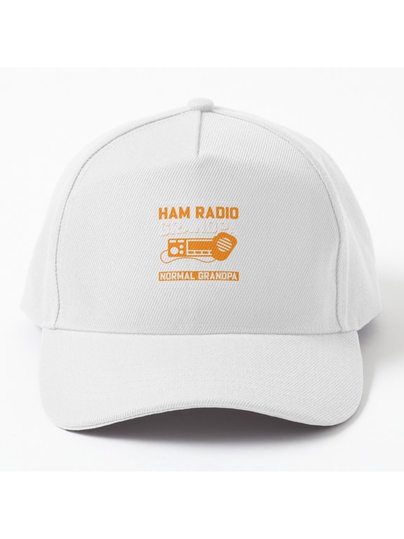Men Ham Radio Grandpa Baseball Cap, Amateur Radio Operator Signal Graphic Design, Classic Hat