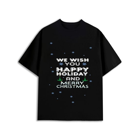 Men Happy Holiday Merry Christmas Round Neck Men T‑Shirt