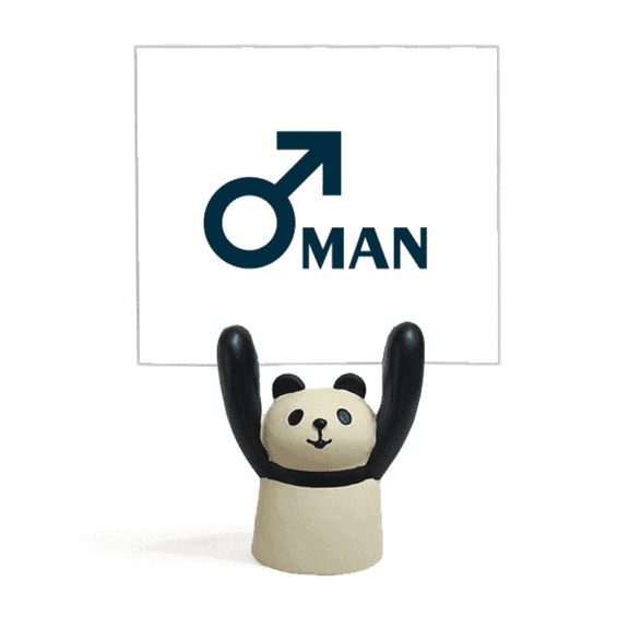 Men Happy Science Power Art Deco  Fashion Memo Holder Cartoon Animal Panda Stand Decoration