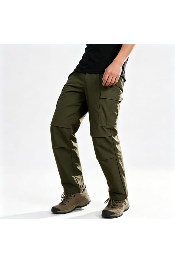 Men Hardwearing Multi Utility Cargo Pants Regular Fit Light Reinforced All Terrain Pants S-XL