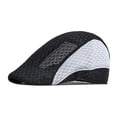 thumbnail image 1 of Men Hat Hollow Out Contrast Color Thin Breathable Sunscreen Beret Summer Hat Headwear, 1 of 7