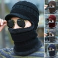 thumbnail image 1 of Men Hat Thick Plush Knitting Full Elastic Keep Wram Face protective Anti shrink Women Cycling Hat fo, 1 of 7
