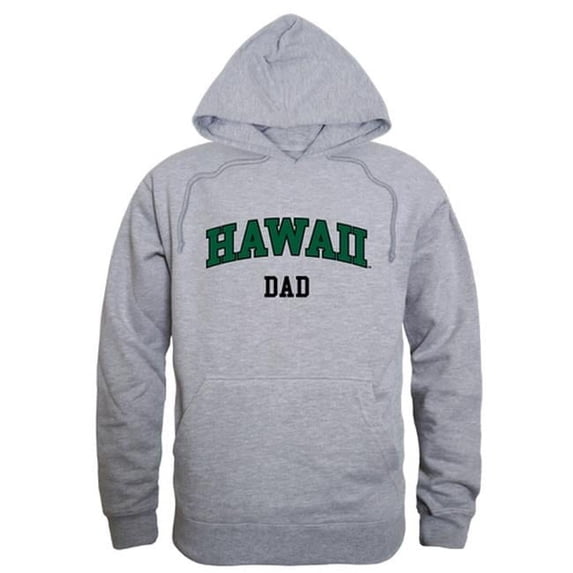 Men Hawaii Warriors Dad Hoodie, Heather Grey - Large