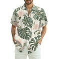 thumbnail image 1 of Men Hawaiian Shirt Short Sleeves Printed Button Down Shirts Summer Beach Mens Shirts Clearance 11-Light Green 4XL, 1 of 5