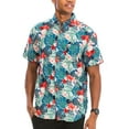 thumbnail image 1 of Men Hawaiian Shirt Vacation Short Sleeve Casual Button Down Shirts Summer Beach Shirt, 1 of 5