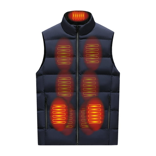 Men Heated Vest Electric Adjustable Temperature Control Thermal Jacket