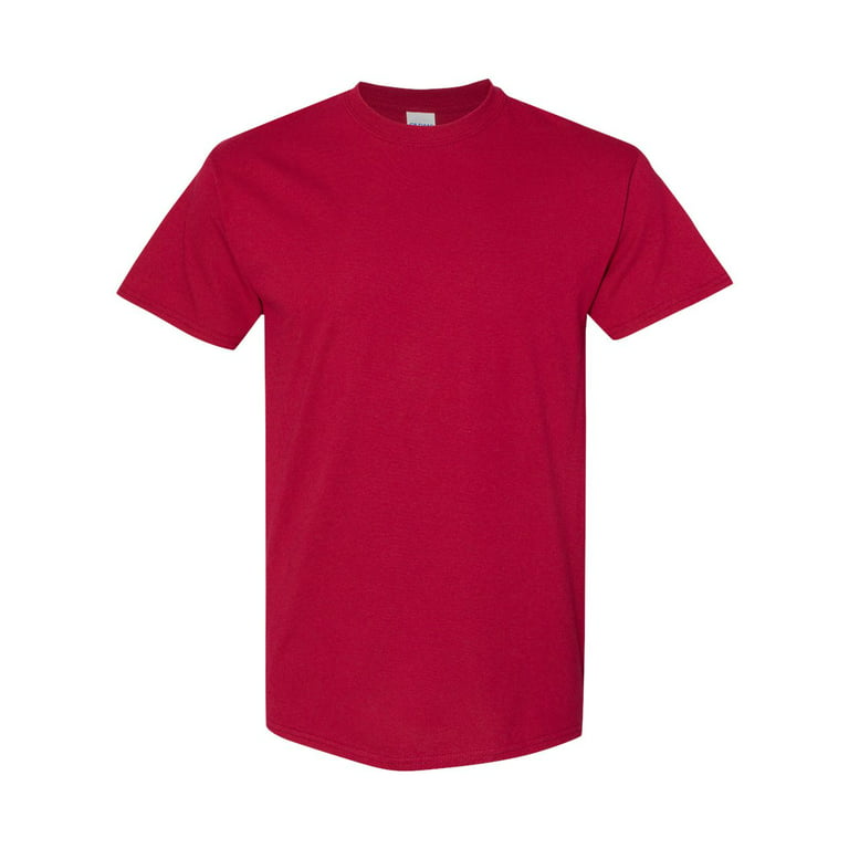Men Heavy Cotton Multi Colors T-Shirt Color Cardinal 5X-Large Size