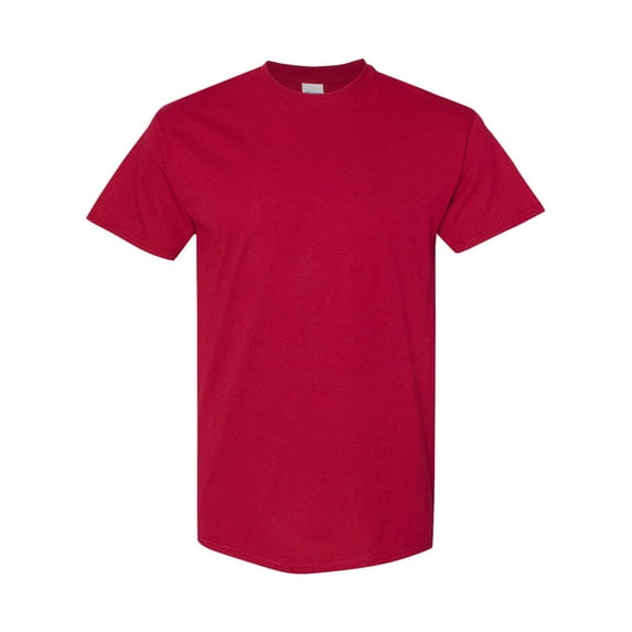 Men Heavy Cotton Multi Colors T-Shirt Color Cardinal X-Large Size