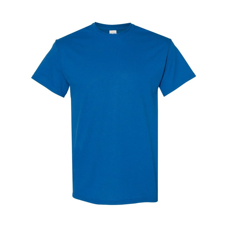Men Heavy Cotton Multi Colors T Shirt Color Neon Blue 4X Large Size