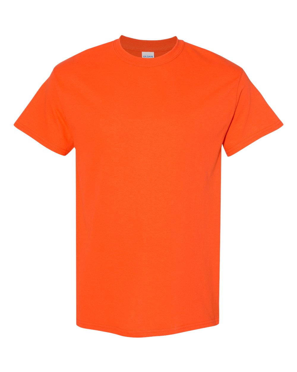 OXI Men's Heavy Cotton Plain Tee T-Shirt, Solid Safety Orange, 3X