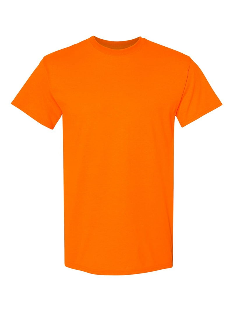 Men Heavy Cotton Multi Colors T-Shirt Color Safety Orange 5X-Large