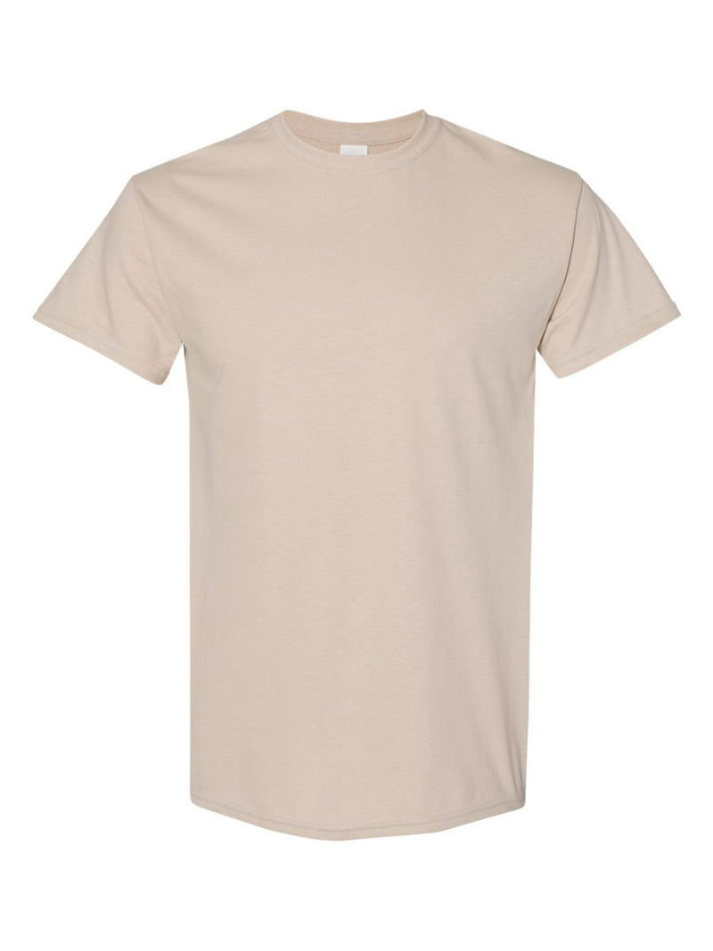 Men's Heavy-Cotton T-Shirt, 3X-Large Size in Sand Color - Walmart.com