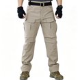 thumbnail image 1 of Men Heavy Duty Twill Multi Pocket Work Pants Relaxed Fit Construction, 1 of 7