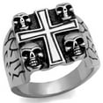 thumbnail image 1 of Men High Polished Stainless Steel Ring with Epoxy in Jet - Size 12, 1 of 1