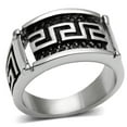 thumbnail image 1 of Men High Polished Stainless Steel Ring with No Stone in No Stone - Size 9, 1 of 1