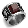 thumbnail image 1 of Men High Polished Stainless Steel Ring with Synthetic in Siam - Size 10, 1 of 1