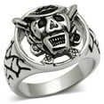 thumbnail image 1 of Men High Polished Stainless Steel Ring with Top Grade Crystal in Jet - Size 12, 1 of 1