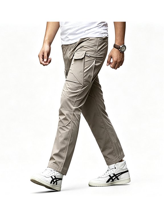 Men Hiking Cargo Trousers Ripstop Durable Stretch 6 Pocket All Terrain Daily Pants S-XXL