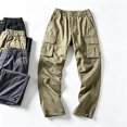 thumbnail image 1 of Men Hiking Cargo Work Pants Stretch Tapered Soft UPF50+ Multi Pocket Trousers S-XXL（1 piece）, 1 of 10