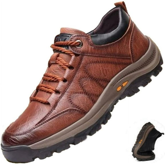 Men Hiking Shoes Arch Support Anti-Fatigue Anti Slip Shock-Absorbing Outdoor Snow Warm Running Boots,Large Sizes 6 to 13