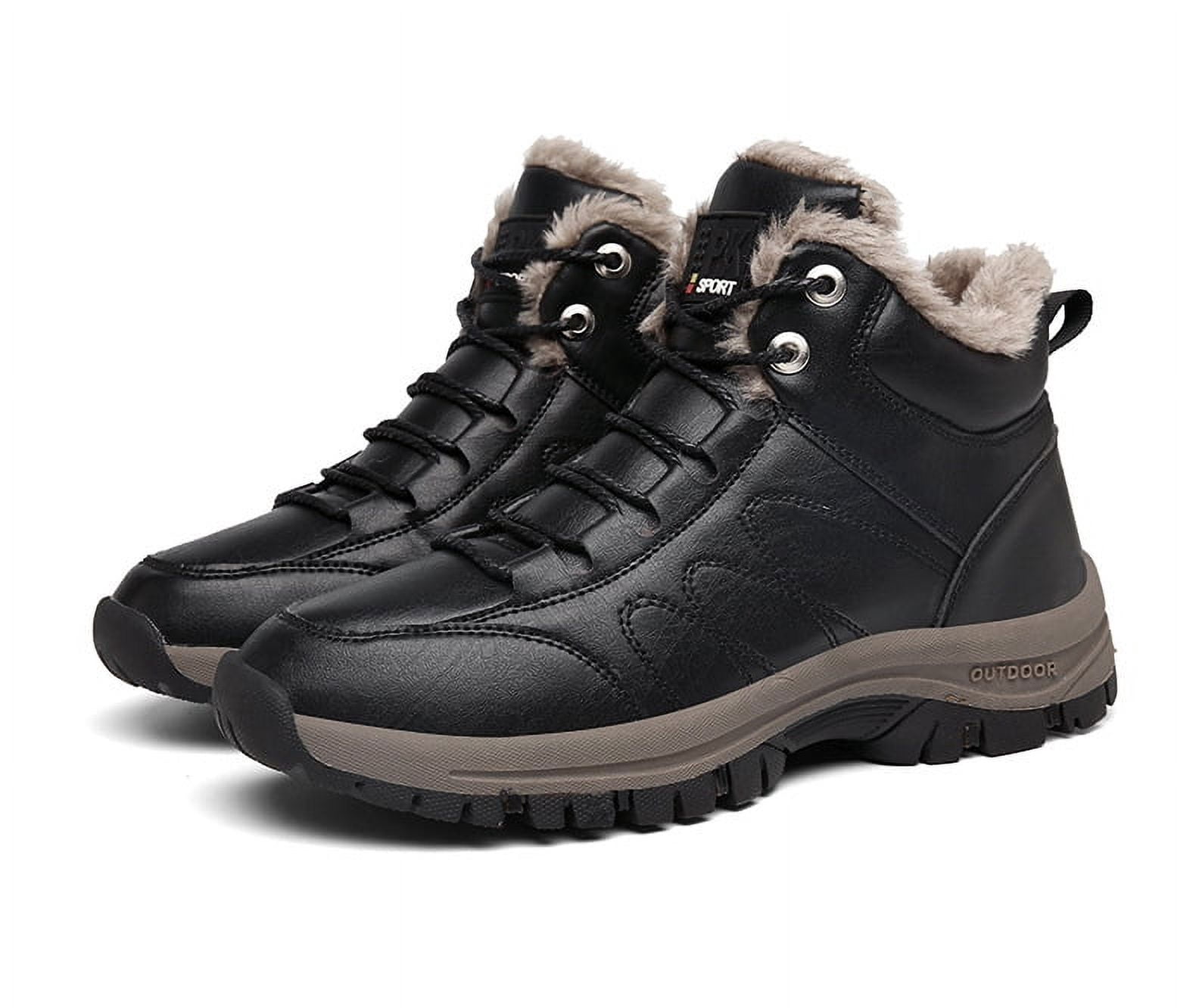 Men Hiking Shoes foot arch pad Anti-Fatigue Anti Slip Shock-Absorbing Outdoor Snow Warm Running Boots,Large Sizes 6 to 13