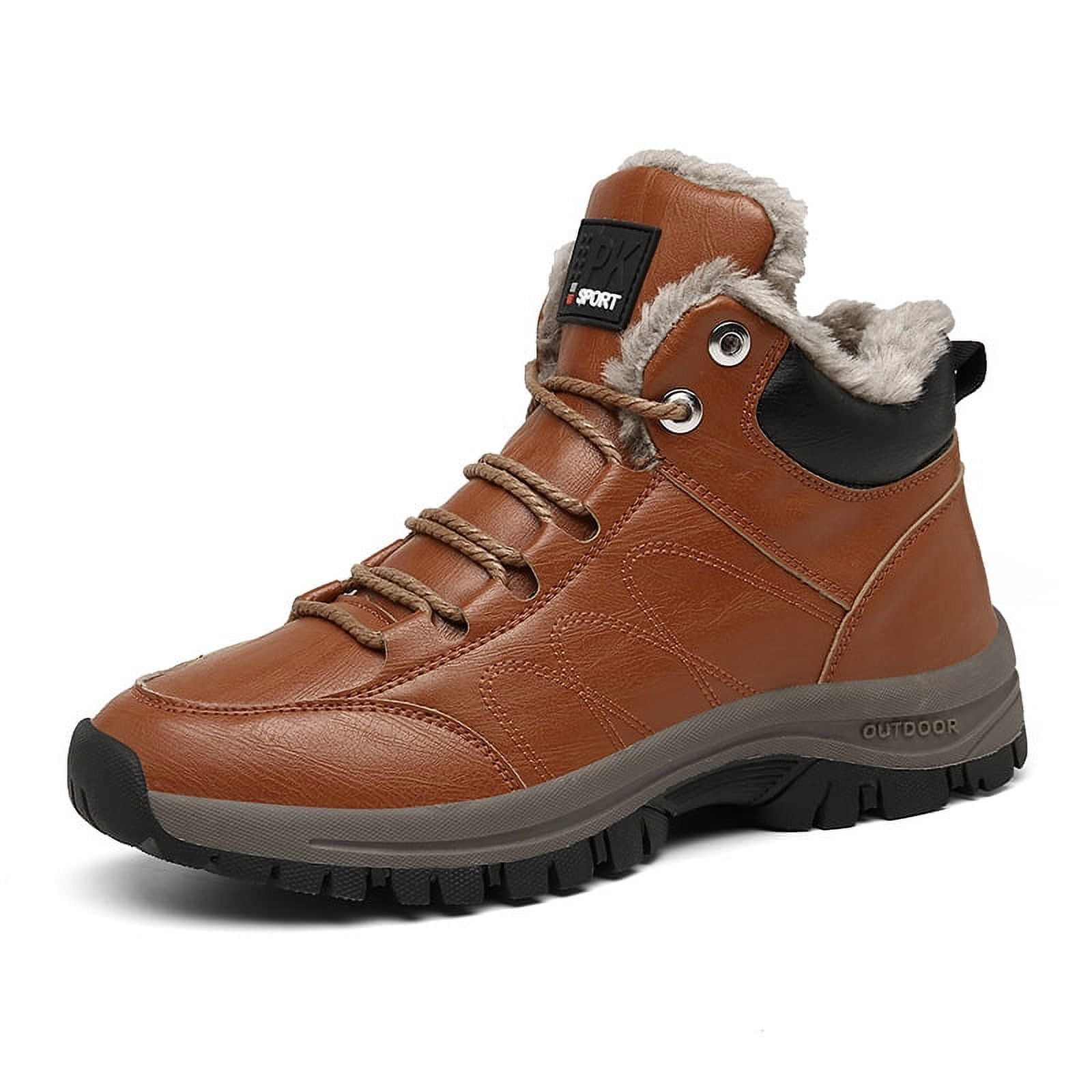 Men Hiking Shoes foot arch pad Anti-Fatigue Anti Slip Shock-Absorbing Outdoor Snow Warm Running Boots,Large Sizes 6 to 13