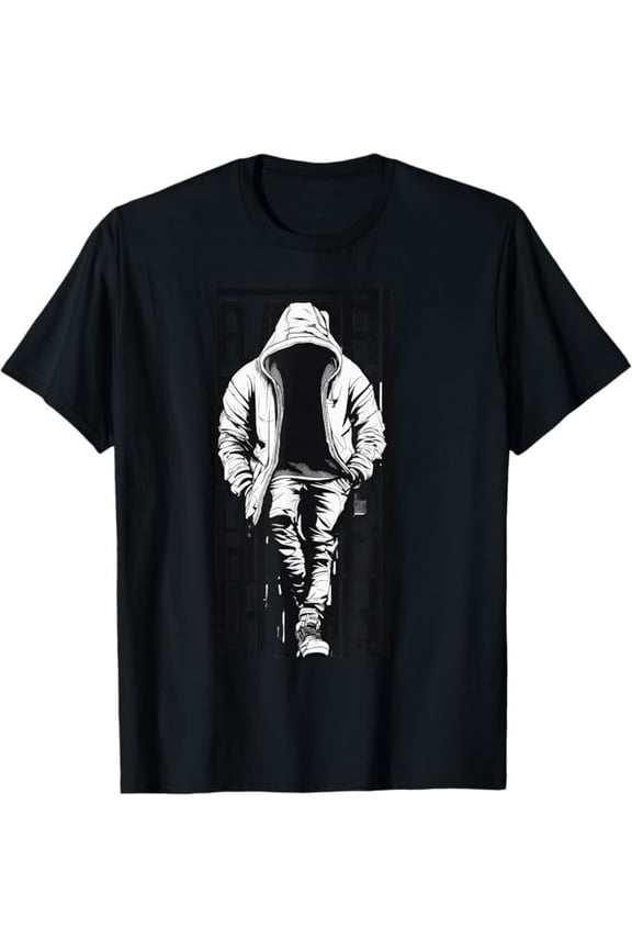 Men Hip Hop Rapper Street Style Graphic T-Shirt
