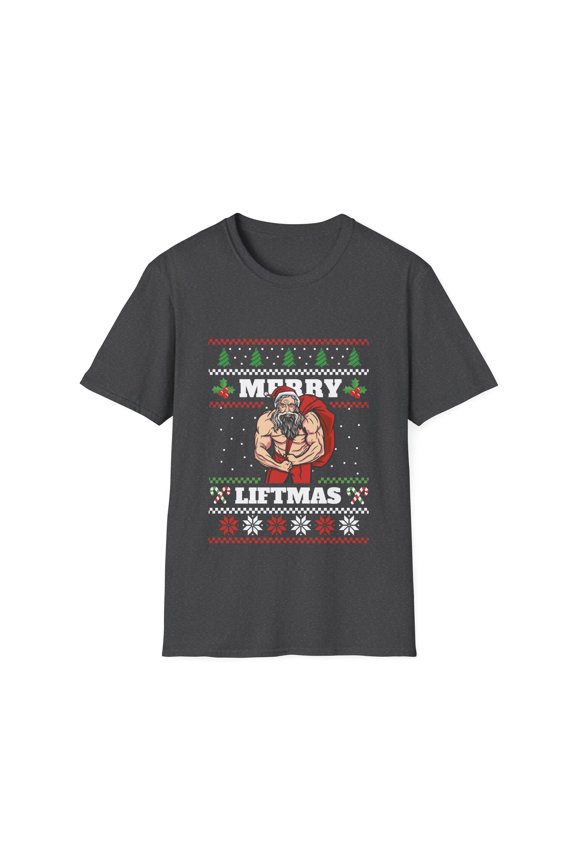Men Holiday Weight Lifter Body Builder Christmas Apparel