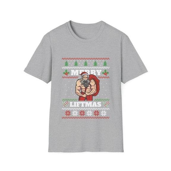 Men Holiday Weight Lifter Body Builder Christmas Apparel