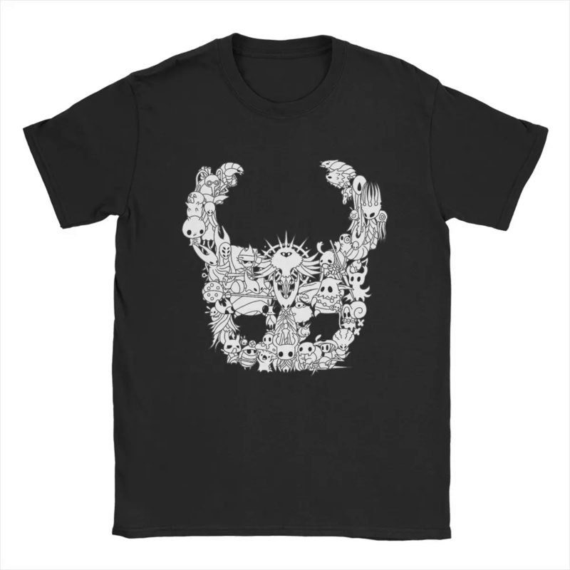 Men Hollow Knight Inhabitants T Shirts Cotton Clothes Casual Short