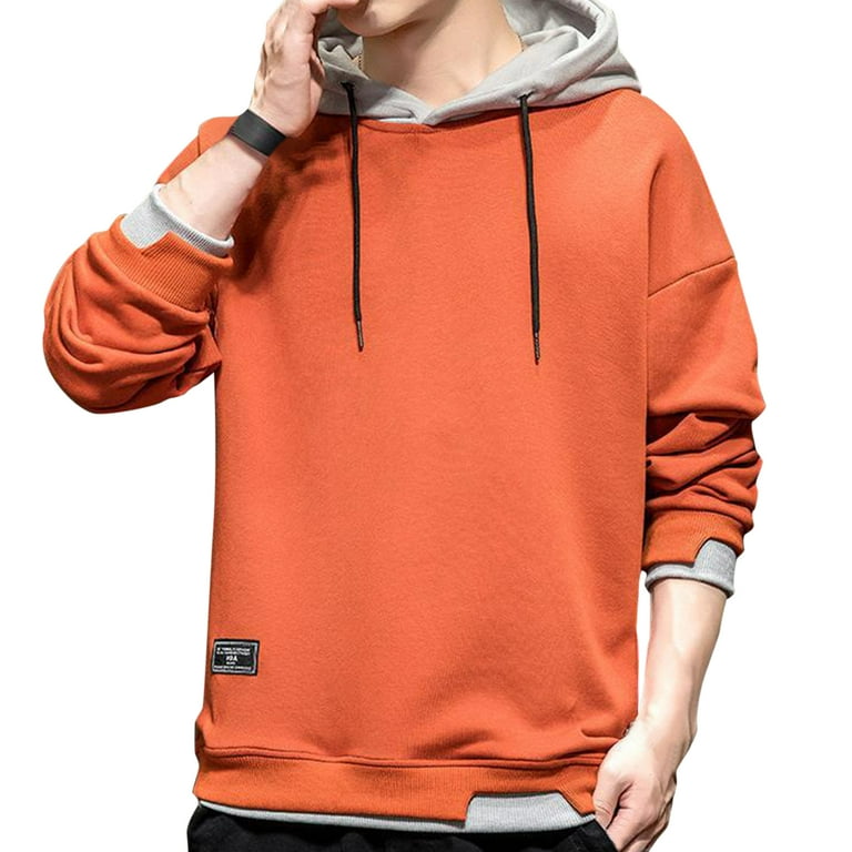 Orange colour hoodie deals