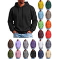 thumbnail image 1 of Men Hoodies Solid-Color Fashionable Pocket Zipper Drawstring Casual Sports Long Sleeve Cardigan Hooded Sweatshirt, 1 of 10