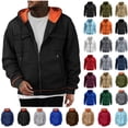 thumbnail image 1 of Men Hoodies Sweatshirts Solid Multi Pocket Sports Pullover Zipper Cardigan Long Sleeved Hooded Sweatshirt Jacket, 1 of 8