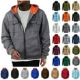 thumbnail image 1 of Men Hoodies Sweatshirts Solid Multi Pocket Sports Pullover Zipper Cardigan Long Sleeved Hooded Sweatshirt Jacket, 1 of 9