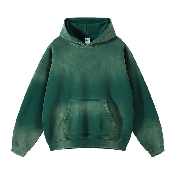 Unisex Hoodies Oversized Acid Wash Hoodie Heavyweight Vintage Y2K Streetwear Couples Pullover