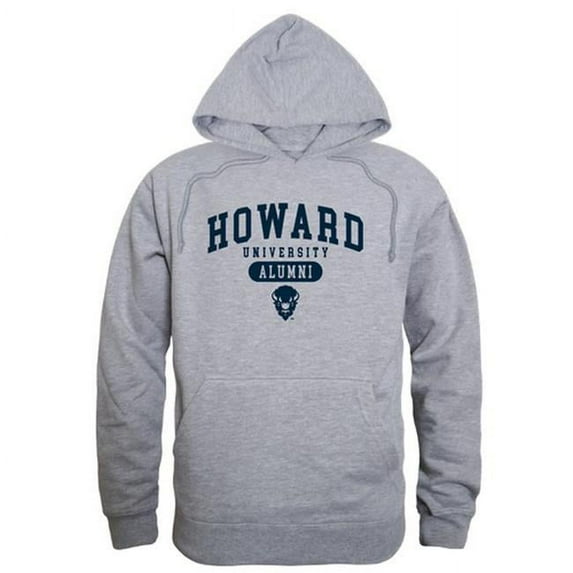 Men Howard Bison Alumni Hoodie, Heather Grey - 2XL
