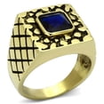 thumbnail image 1 of Men IP Gold Stainless Steel Ring with Synthetic in Montana - Size 10, 1 of 1