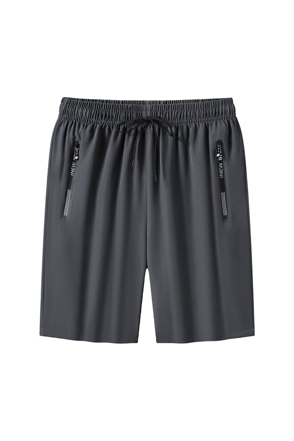 Men Ice Silk Beach Athletic Shorts – Lightweight Quick Dry Sport Shorts With Breathable Cool Fabric And Elastic Waist, Vacation Active Style Casual Bottoms For Pool Gym Summer Wear