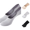 thumbnail image 1 of Men IceâSilk Mesh NoâShow Socks, Summer Ultra Thin Breathable Invisible Boat Socks With Heel Silicone Nonâ Grips, 1 of 5