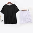 thumbnail image 1 of Men Ice Silk Pajamas Solid Shirt & Pants 2Pcs Pijamas Sleep Set Casual Male Home Clothes Summer Pyjamas Sleepwear Nightwear Suit, 1 of 7