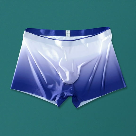 Men Ice Silk Sheer Underwear Underpants Breathable Ultrathin Boxer Briefs