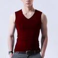 thumbnail image 1 of Men Ice Silk Sleeveless Vest V-Neck Tank Top Underwear Undershirt Muscle T-Shirt, 1 of 8
