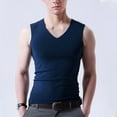 thumbnail image 1 of Men Ice Silk Sleeveless Vest V-Neck Tank Top Underwear Undershirt Muscle T-Shirt, 1 of 8