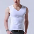 thumbnail image 1 of Men Ice Silk Sleeveless Vest V-Neck Tank Top Underwear Undershirt Muscle T-Shirt, 1 of 8