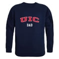 thumbnail image 1 of Men Illinois-Chicago Flames Dad Crewneck Fleece, Navy - Large, 1 of 1