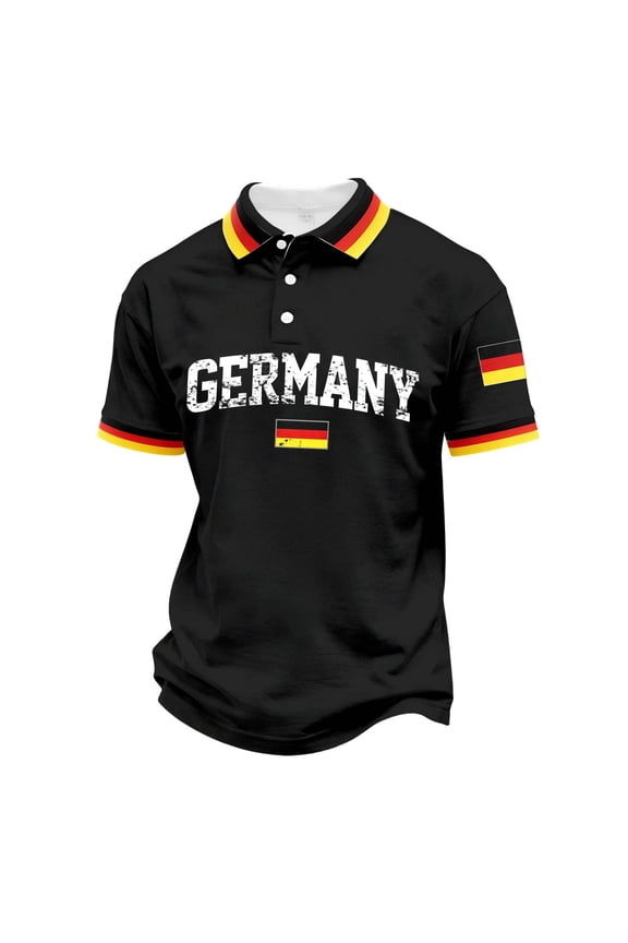 Men International Football Shirts For Fans German Supporter For Classic Fit Lightweight Breathable Top For Casual & Day Wear Event Colors T-Shirt Size M