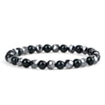 thumbnail image 1 of Men Irregular Hematite Beads Bracelet Charm Women 4 6 8MM Natural Lava Tiger Eye Bead Couple Bracelet Fashion Friendship Jewelry, 1 of 6