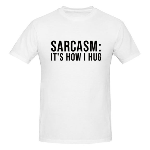 Men It's How I Hug Sarcasm T-Shirt Premium 100% Cotton Short Sleeve T Shirt Tee Crew Neck Casual Tshirt,White,4XL