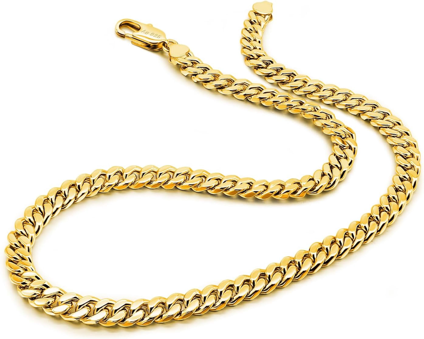 Men Italian 925 Sterling Silver Necklace 8-10-12MM Solid Miami Cuban Link Chain 18 "20" 22 "24" 26" 28 "30 "Man Women Jewelry Gift