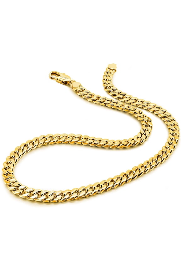 Men Italian 925 Sterling Silver Necklace 8-10-12MM Solid Miami Cuban Link Chain 18 "20" 22 "24" 26" 28 "30 "Man Women Jewelry Gift